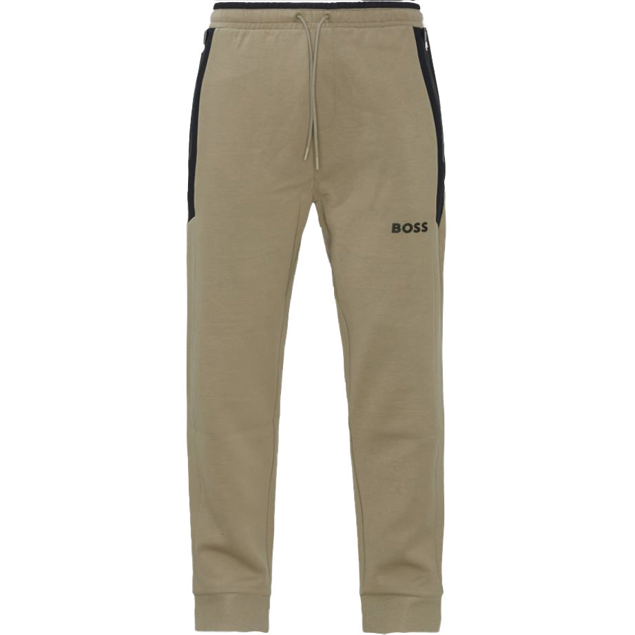 Boss Tracksuit Bottoms With 3D-Moulded Logo - Brown