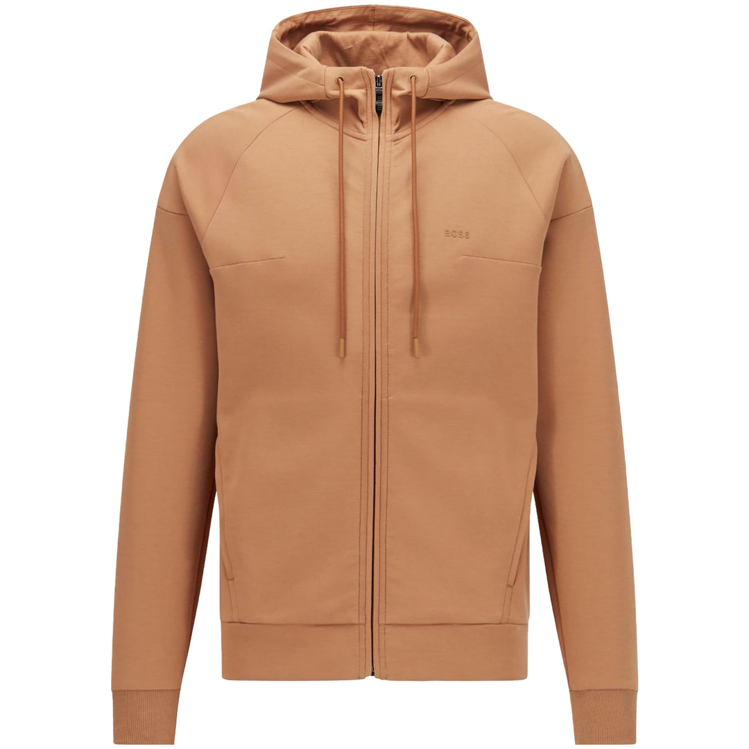 Hugo Boss Saggy 1 Full Zip Hoodie Brown