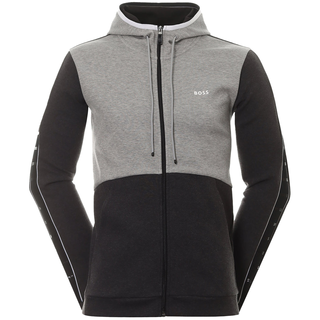 Hugo Boss Saggy 1 Full Zip Hoodie Grey