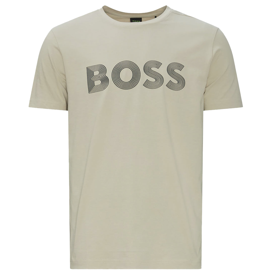 Hugo Boss Tee6 Front Logo T-shirt Beige