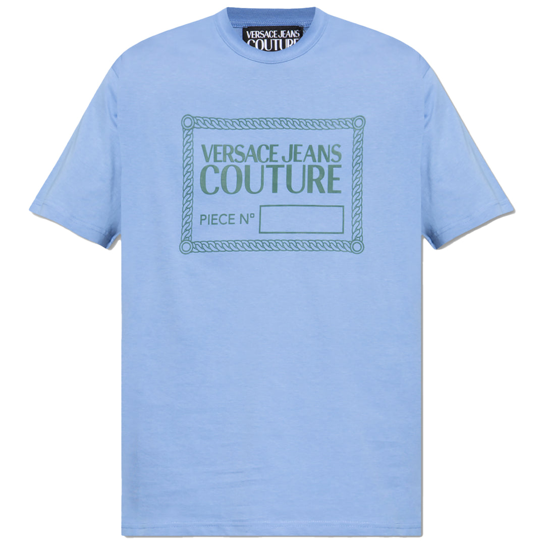 Versace Jeans Couture Chest Printed Logo T-shirt Blue