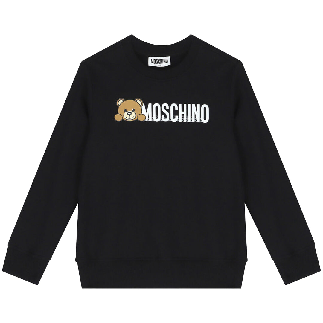 Moschino Kids Teddy Bear Logo Sweatshirt Black