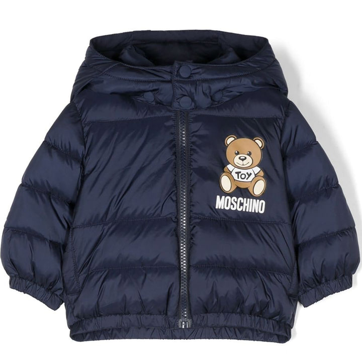 Moschino Kids Jacket with Teddy Bear print Navy