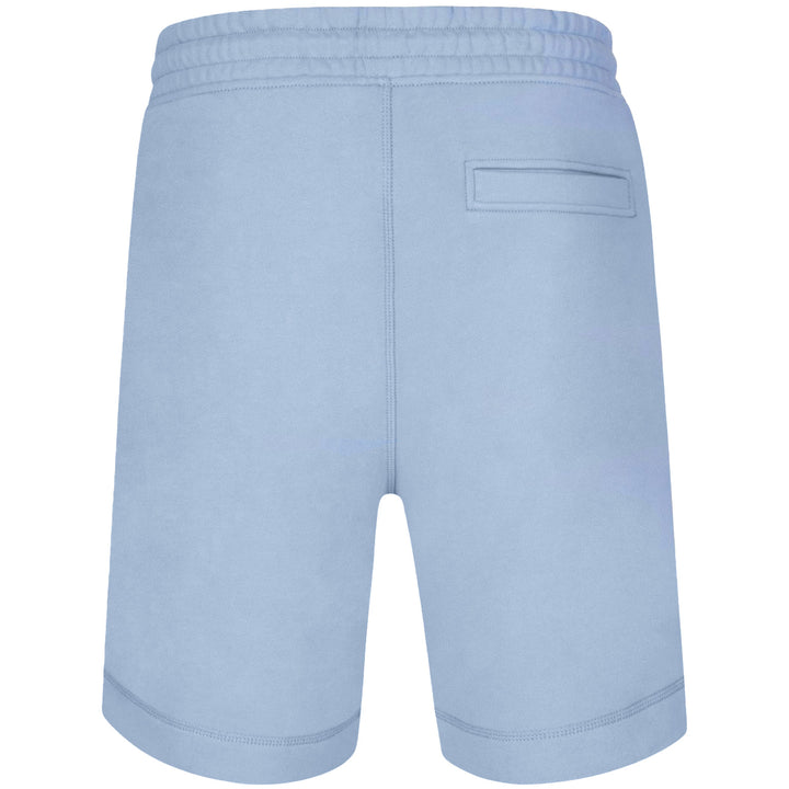 BOSS Drawstring Shorts In French Terry Cotton With Logo Patch Sky Blue
