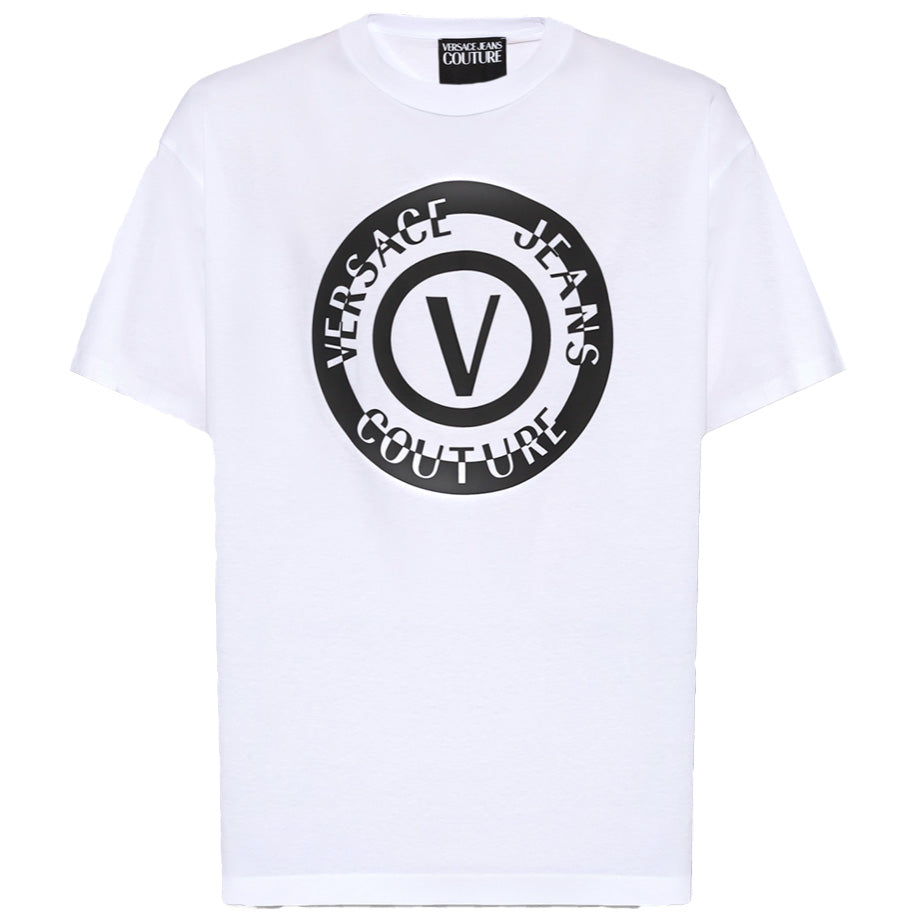 Versace Jeans Couture V-Emblem Logo Print T-shirt - White