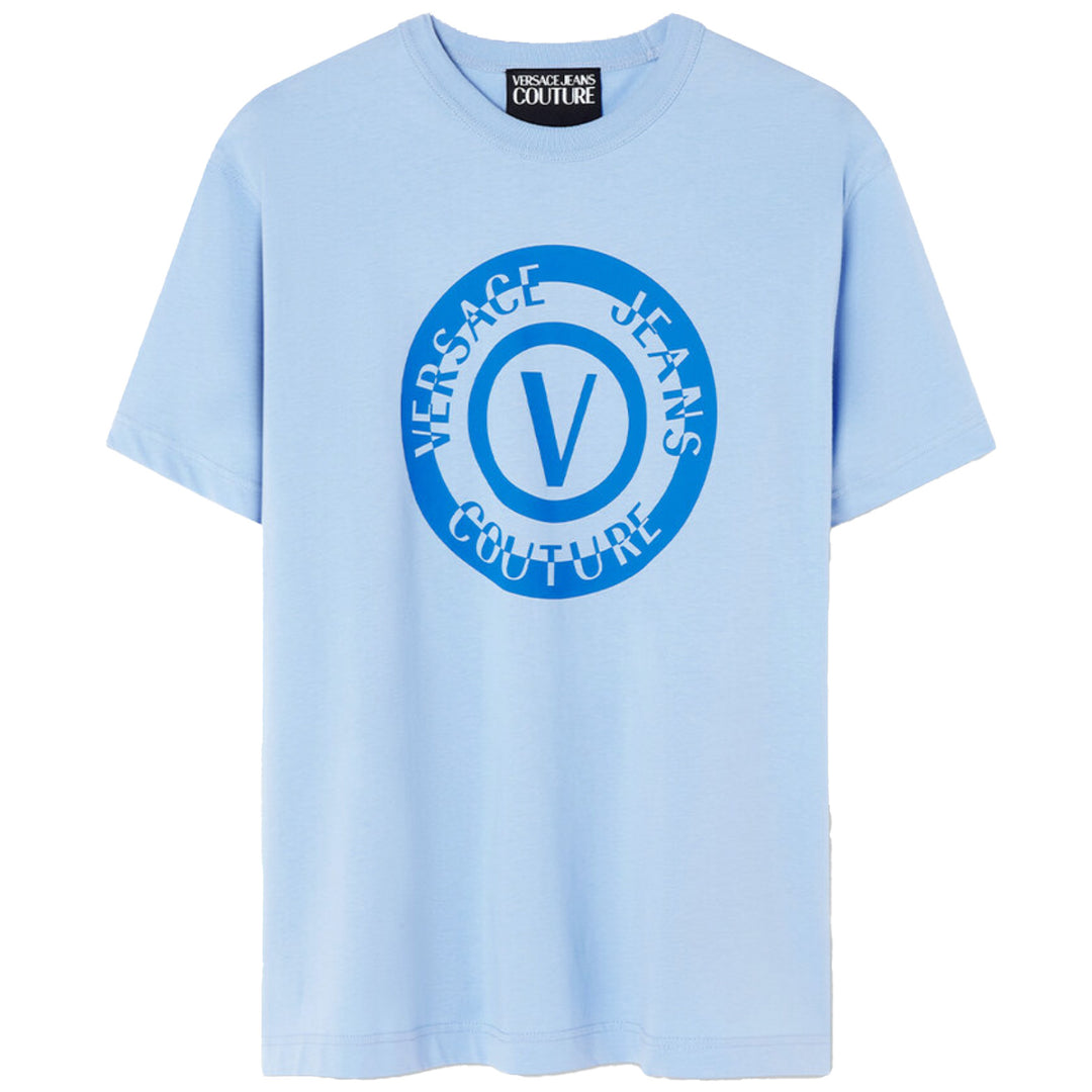 Versace Jeans Couture V-Emblem Logo T-Shirt - Sky Blue