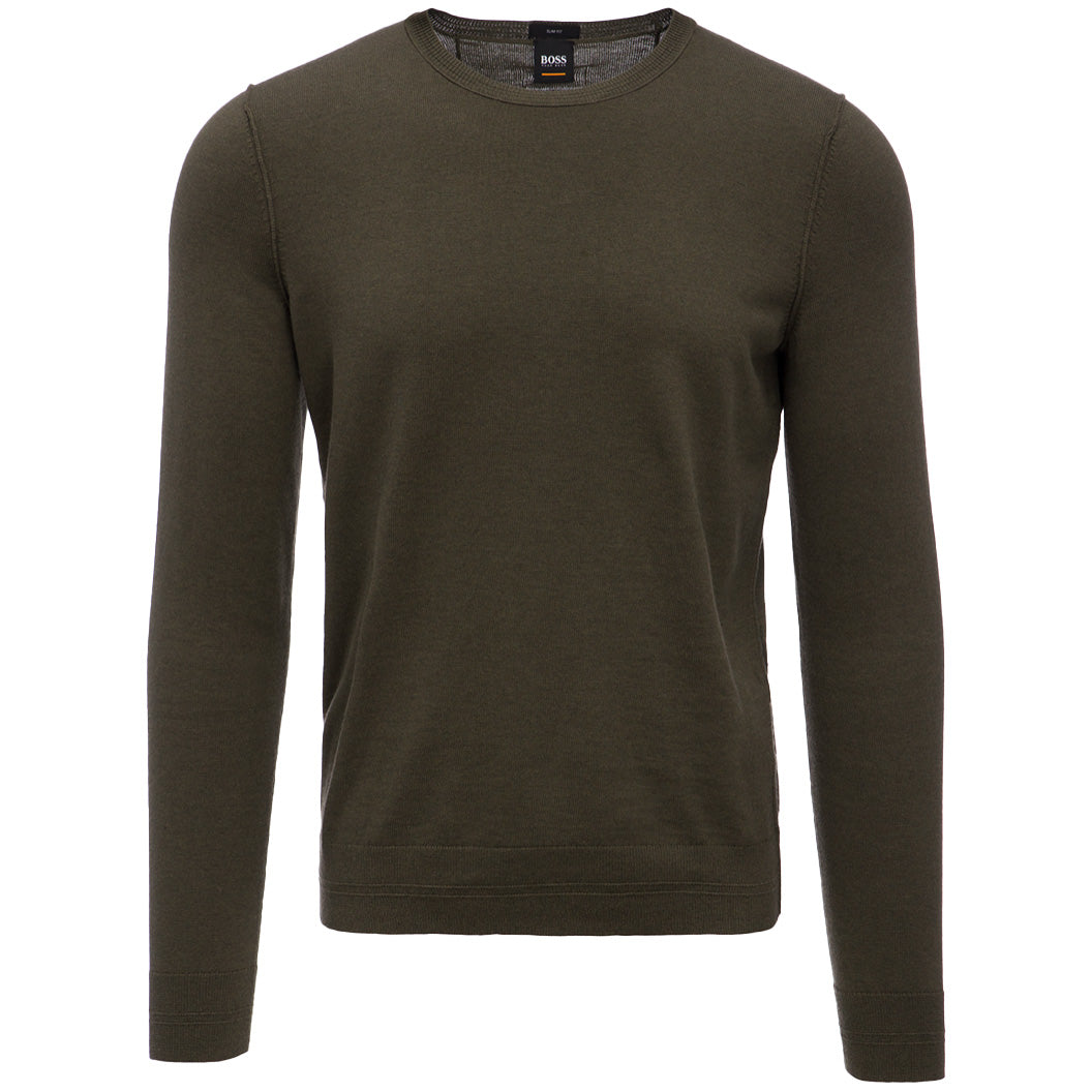 Hugo Boss Kwasiro Cotton Jumper Khaki