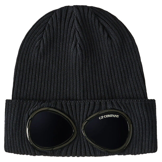 C.P.Company Cotton Goggle Beanie - Navy