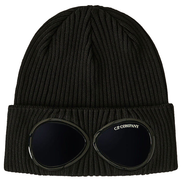 C.P.Company Cotton Goggle Beanie - Black