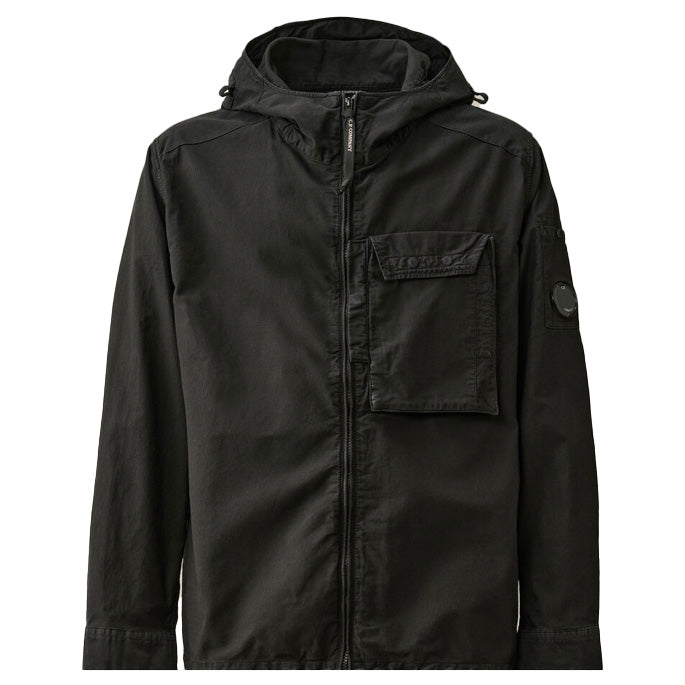 C.P.Company Ottoman Hooded Shirt - Black