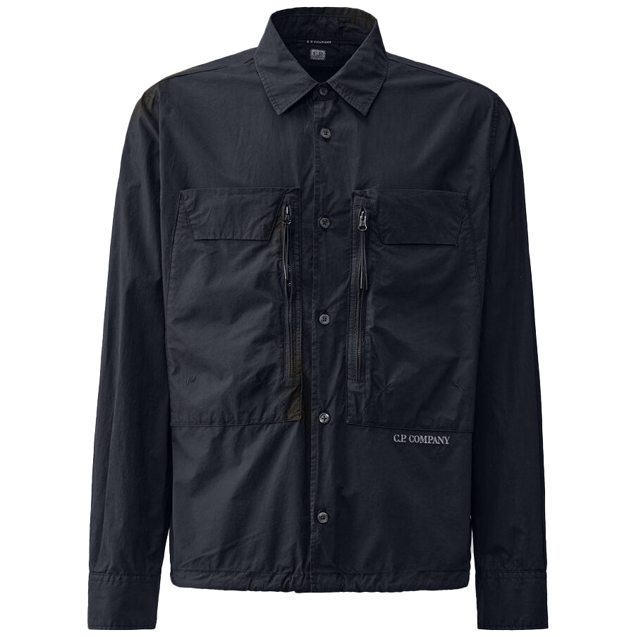 C.P.Company Cotton Popeline Overshirt - Navy
