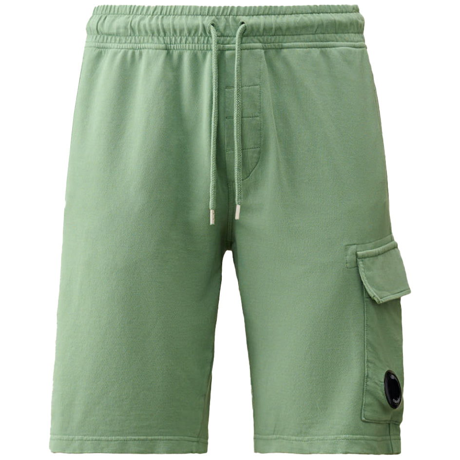 C.P.Company Light Fleece Utility Shorts - Green