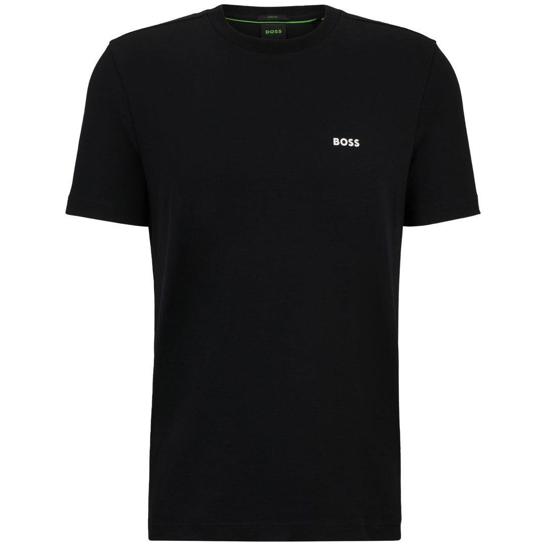 Boss Stretch-Cotton Regular-Fit T-Shirt - Black_T