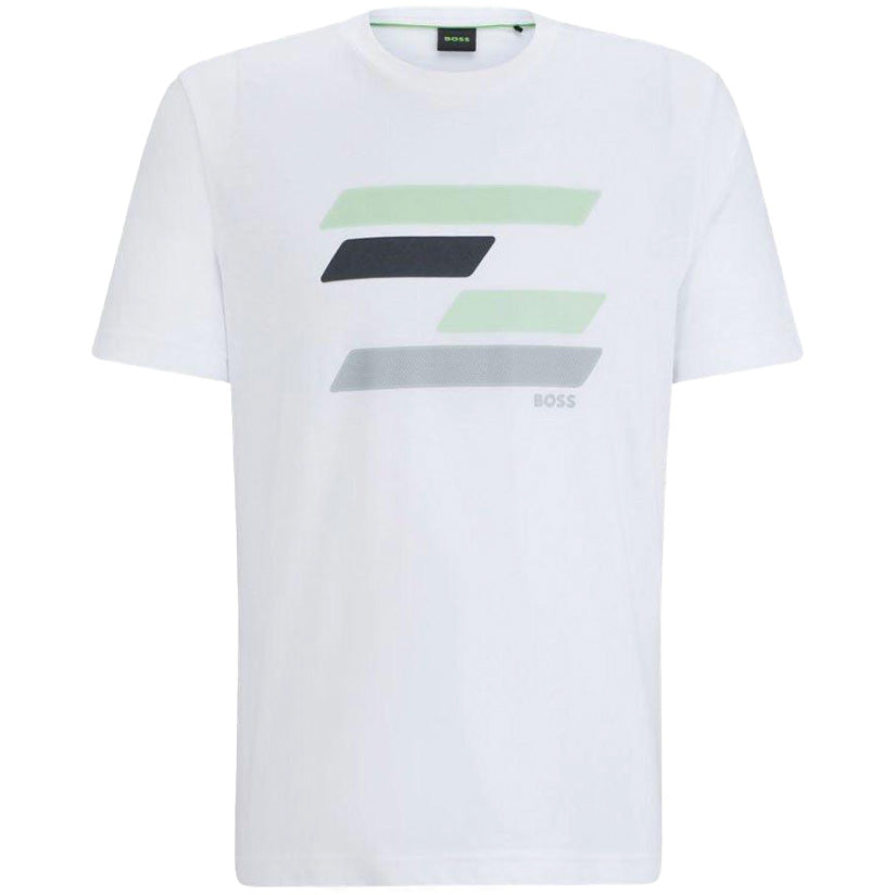 Boss T-Shirt With Flag-Inspired Artwork - White