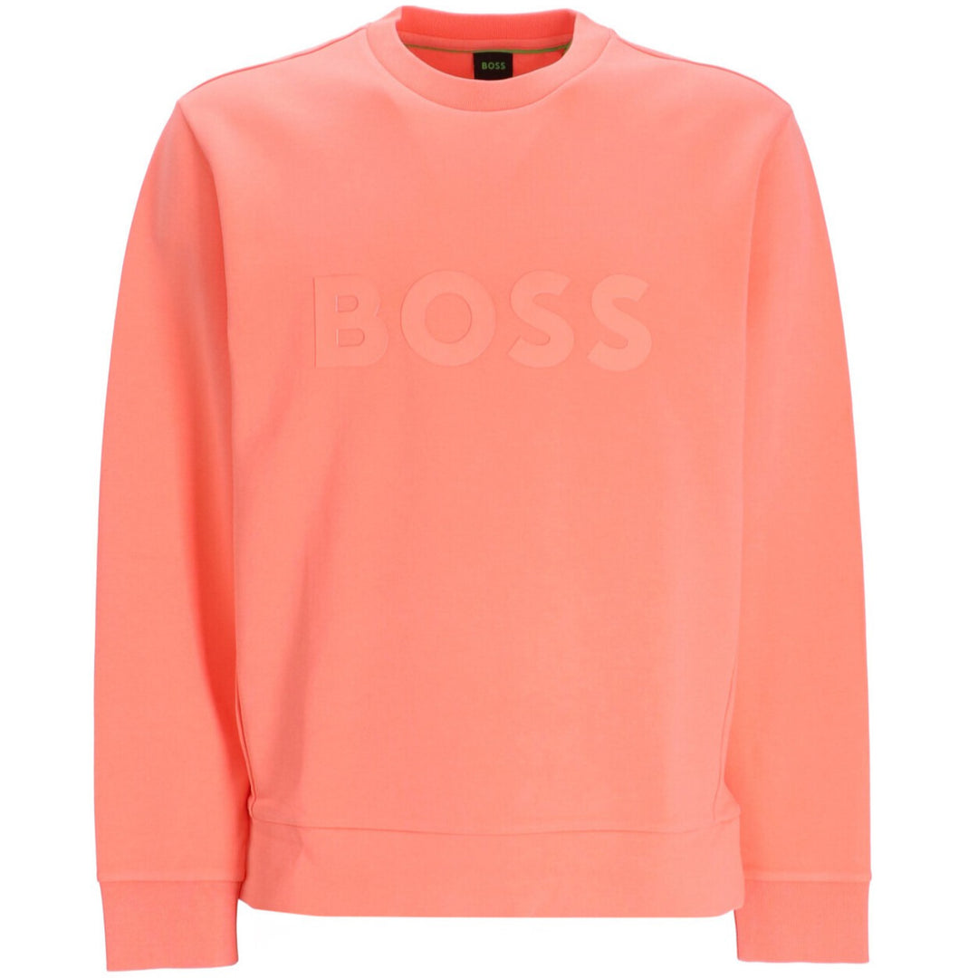Boss Logo-Appliqué Cotton Sweatshirt - Orange