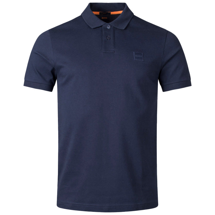 Boss Stretch-Cotton Slim-Fit Polo Shirt -Navy