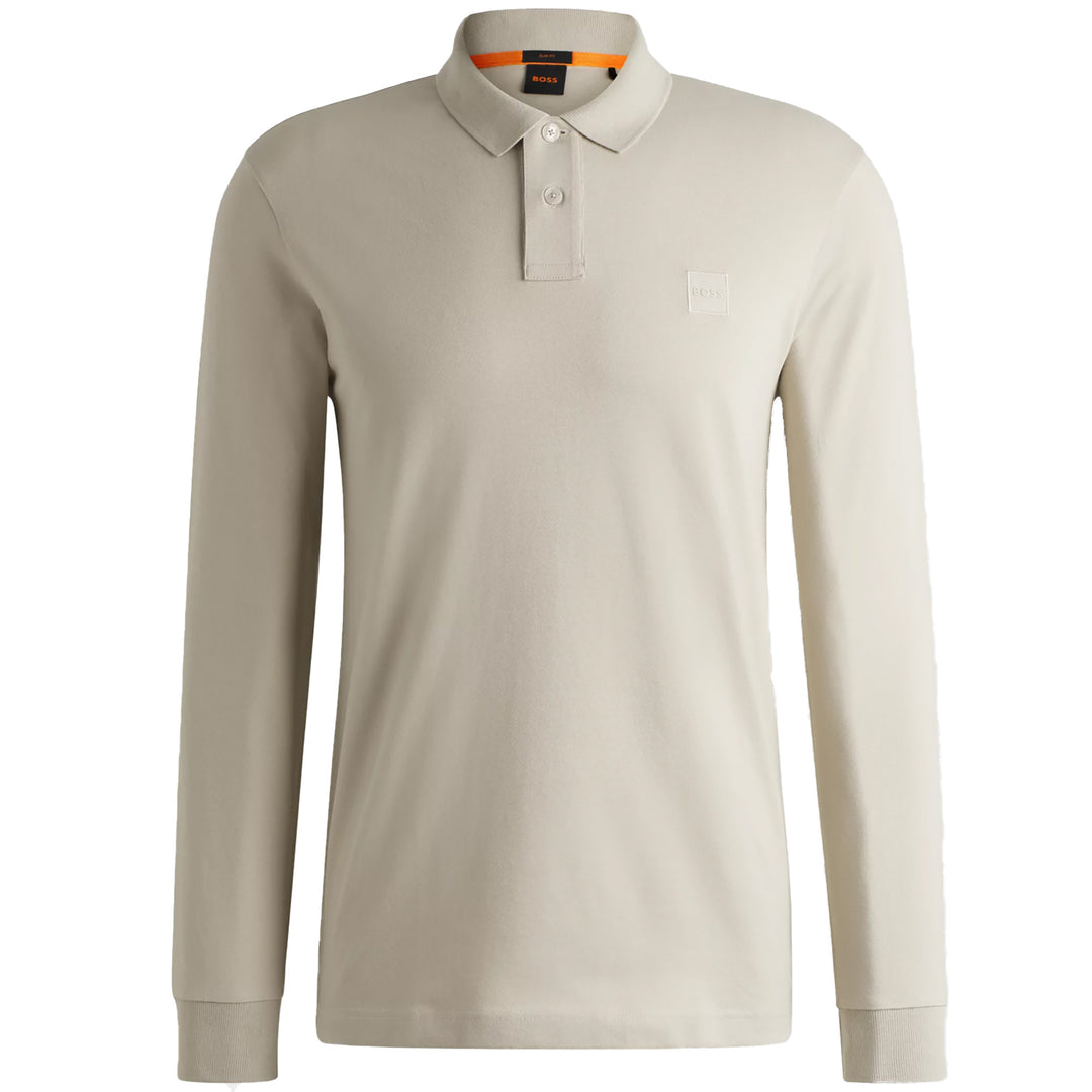 Boss Stretch-Cotton Slim-Fit Polo Shirt - Beige