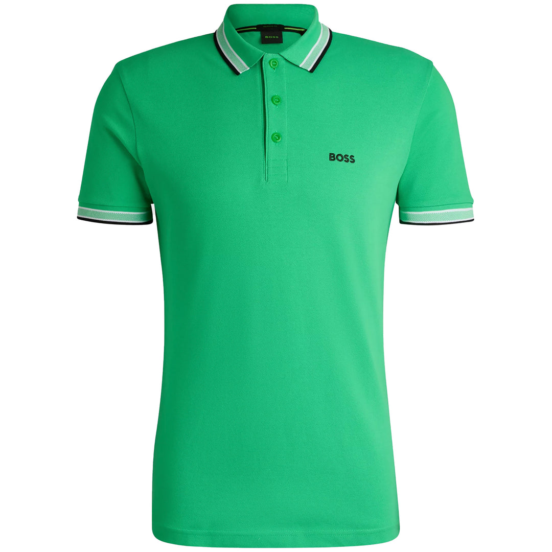 Boss Cotton-Piqué Paddy Polo - green