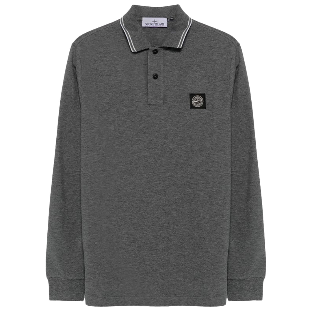 Stone Island Long Sleeve Polo - Grey