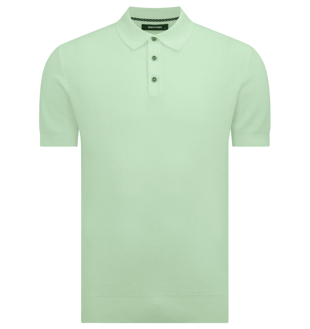 Remus Uomo SLim Fit Knitted Polo - GREEN