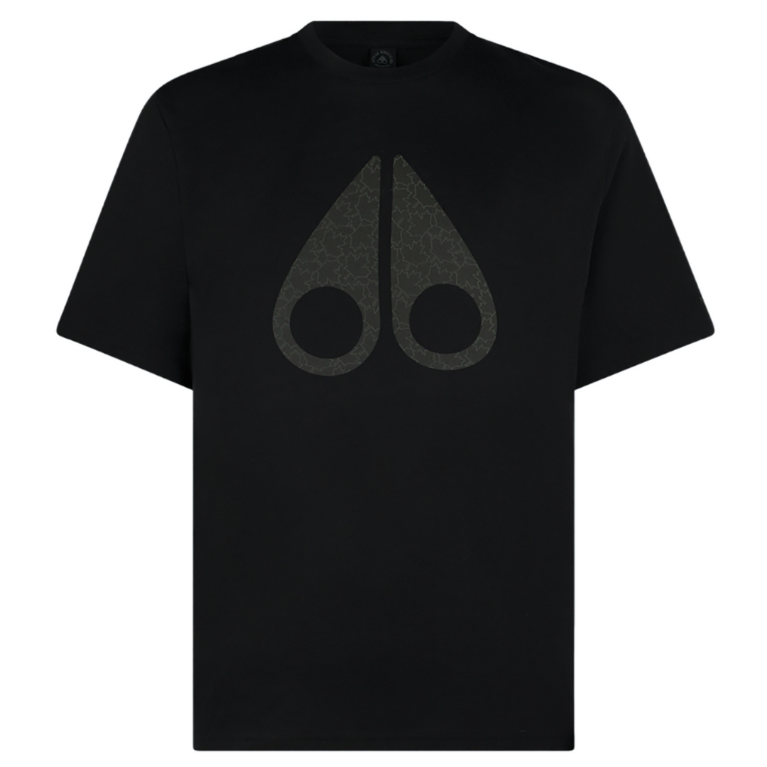 Moose Knuckles Chamblee Leaf T-Shirt - BLACK