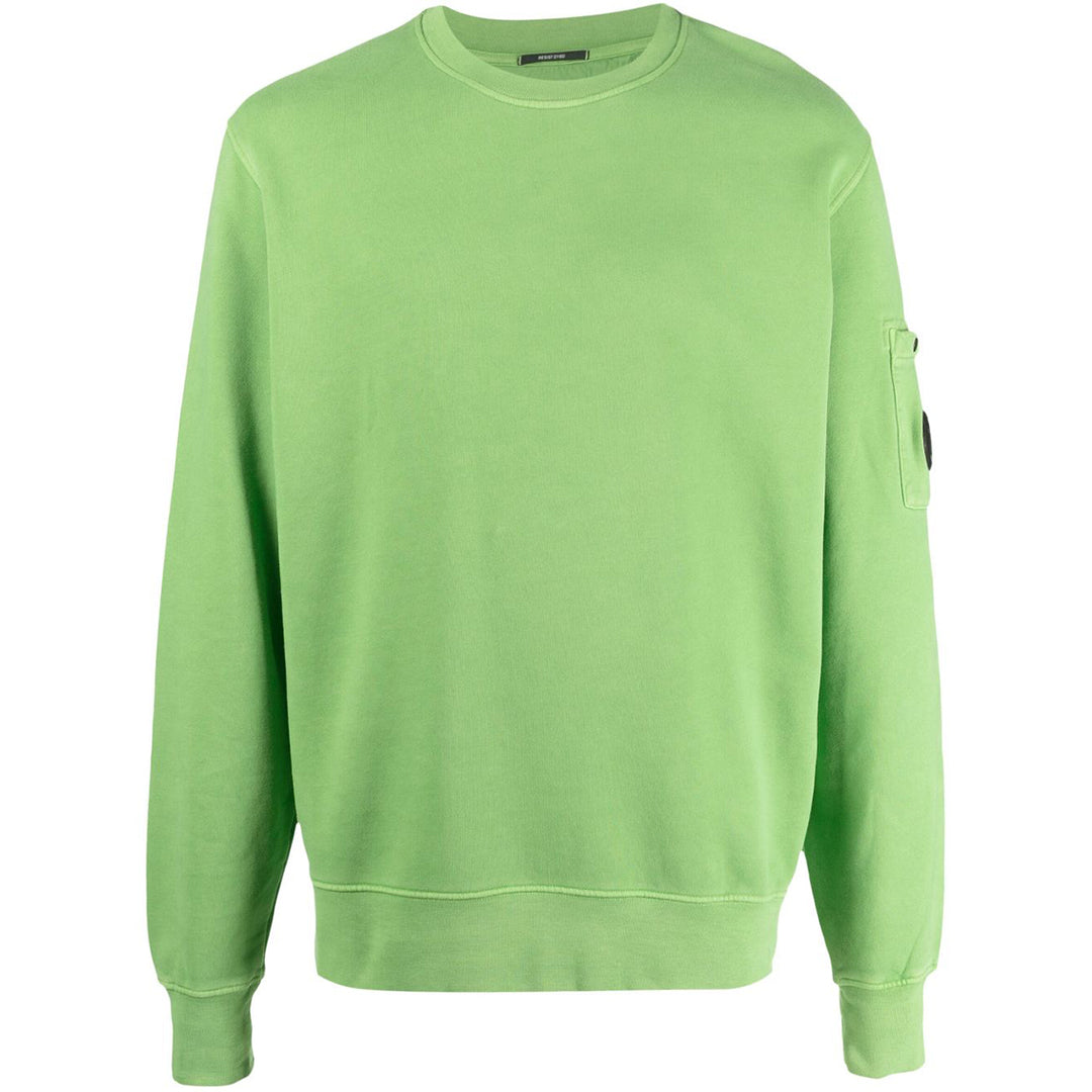 C.P.Company Crew-neck sweatshirt in fleece-back cotton Green