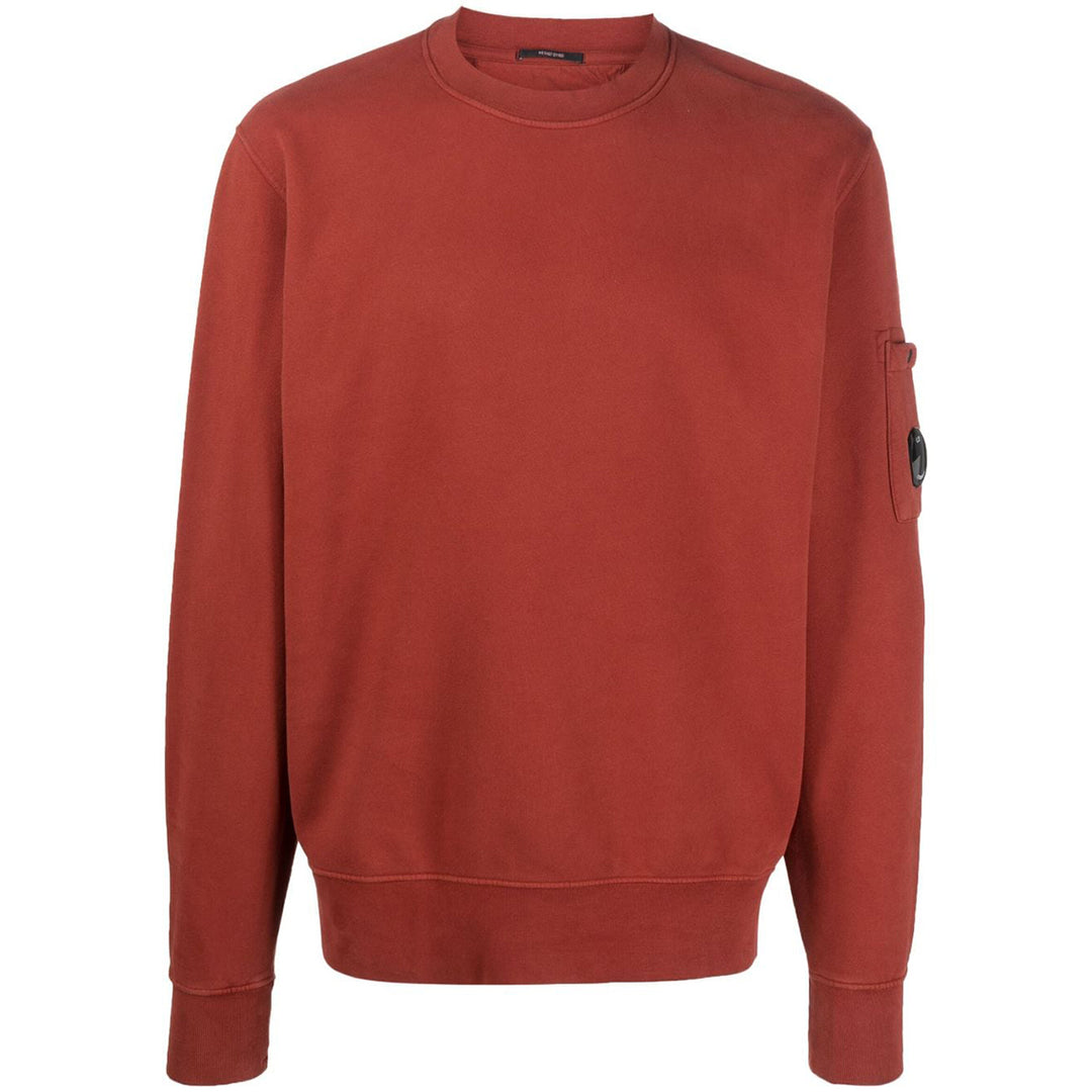 C.P.Company Crew-Neck Sweatshirt In Fleece-Back Cotton Red