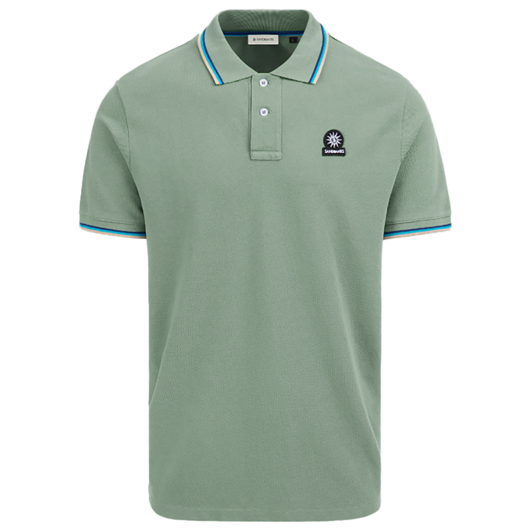 Sandbanks Badge Logo Polo Shirt - GREEN