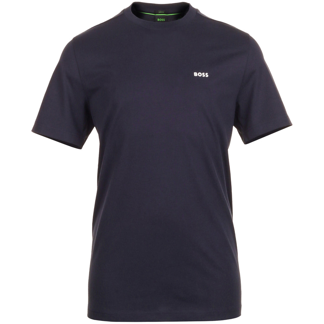 Boss Stretch-Cotton Regular-Fit T-Shirt - Navy_T