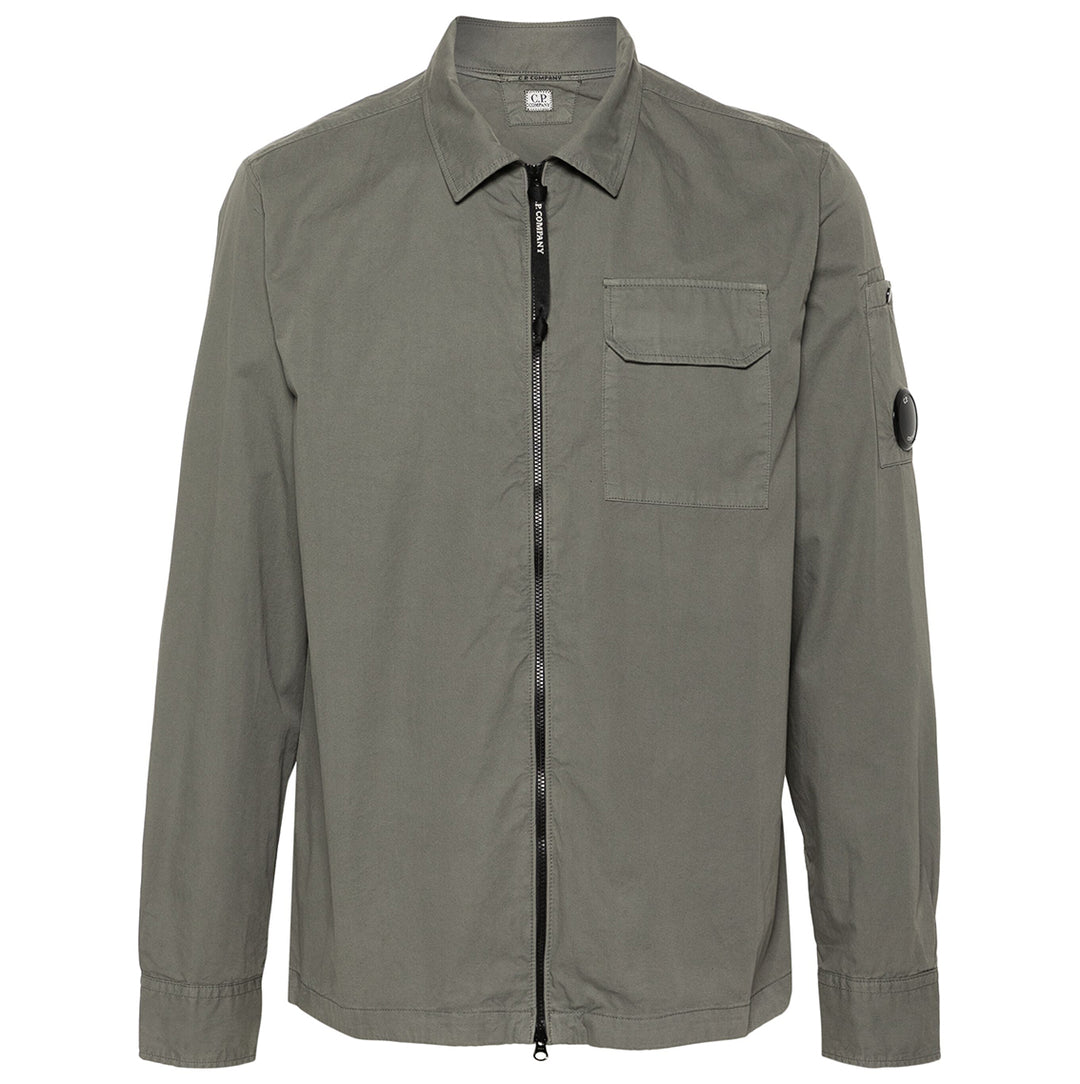 C.P Company Gaberdine Arm Lens Overshirt Moss Green