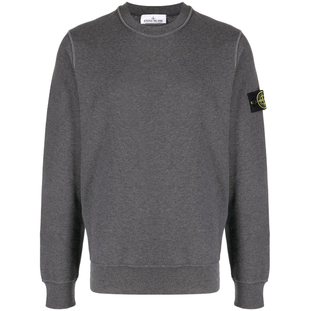 Stone Island compass-patch sweatshirt charcoal grey