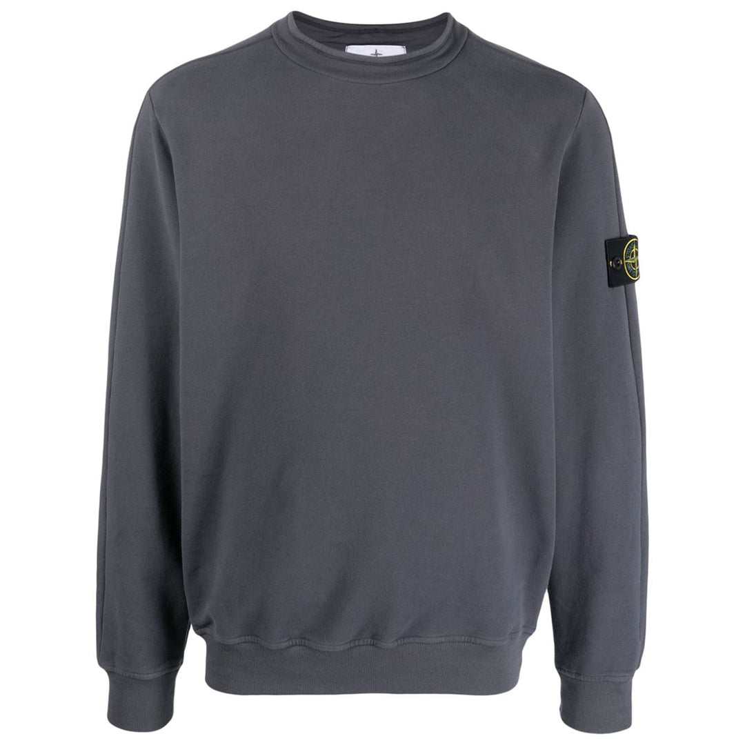 Stone Island Compass-motif crew-neck sweatshirt grey