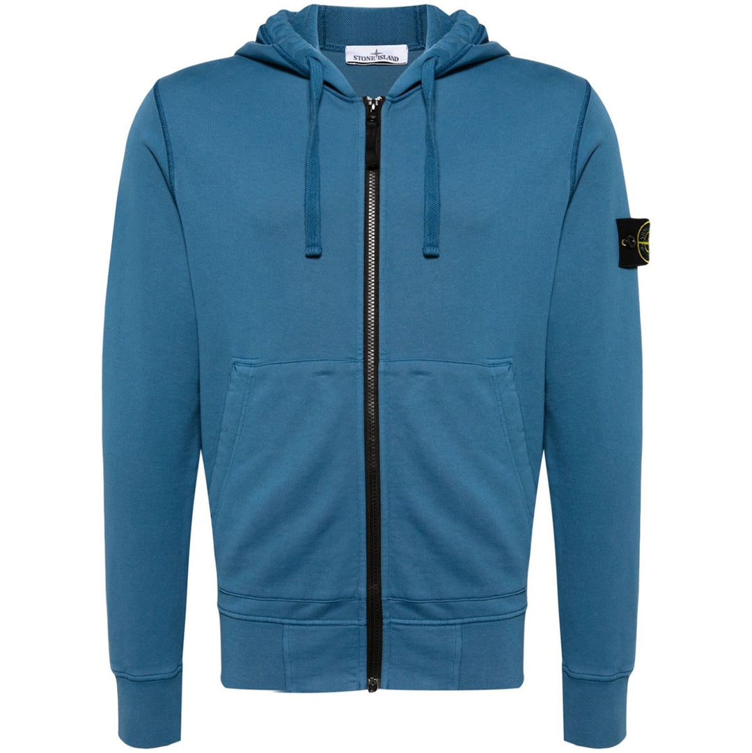 Stone Island Zip-up Hoodie Blue
