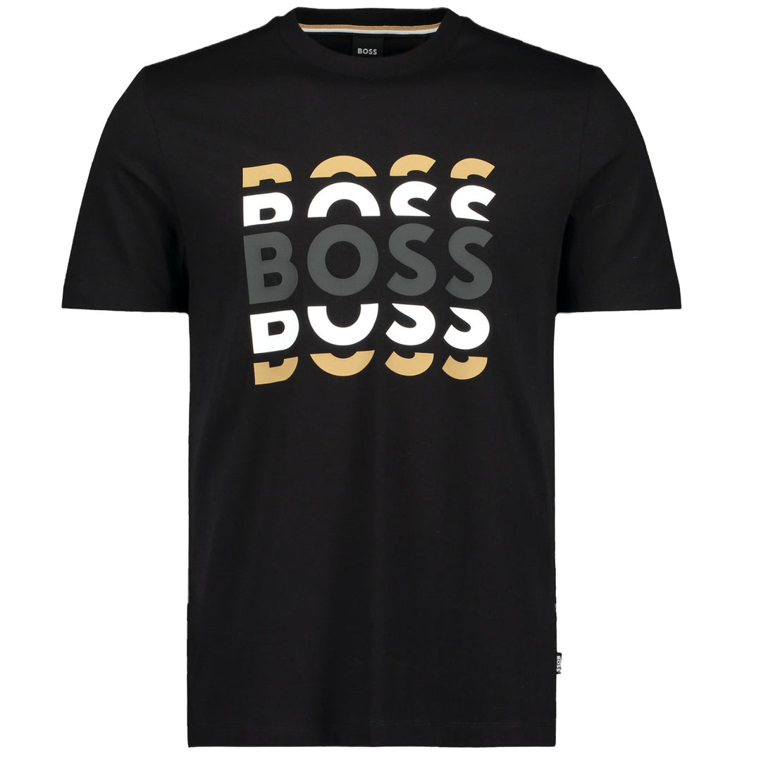 BOSS logo-print t-shirt black
