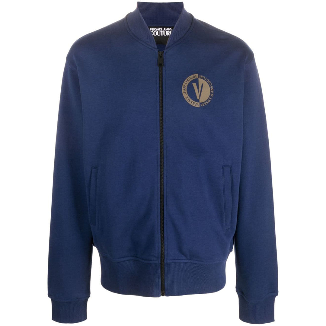 Versace Jeans Couture logo-print cotton bomber jacket