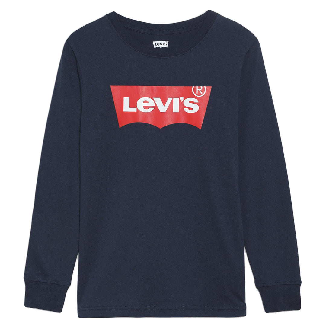 Levi's Kids-Boys Batwing Long Sleeve T-shirt Navy