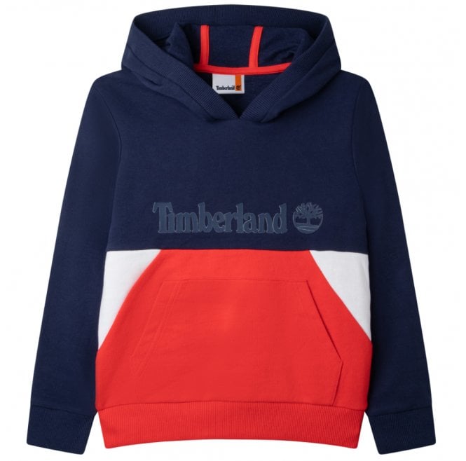 Timberland Kids Panel Hoodie Navy