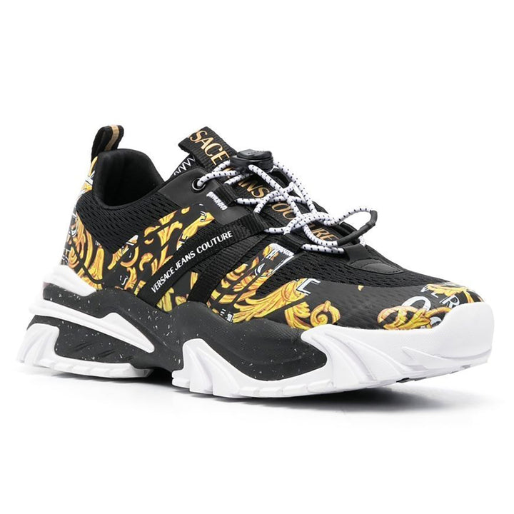 Versace Jeans Couture 'Barocco' print Trainers Black