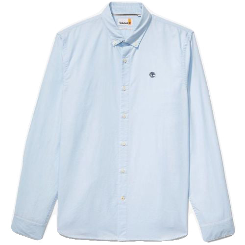 TIMBERLAND LOGO PRINT LONG SLEEVE SHIRT SKY BLUE