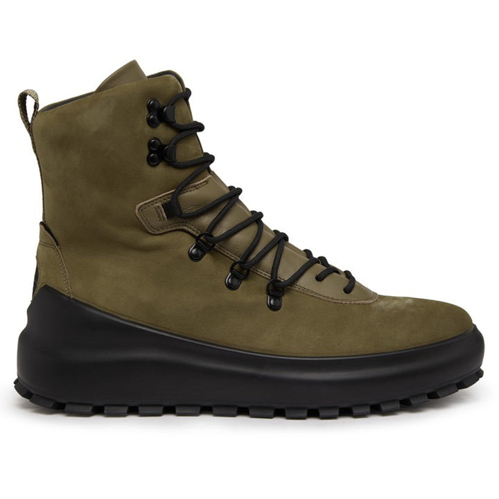 Stone Island lace-up suede boots Khaki