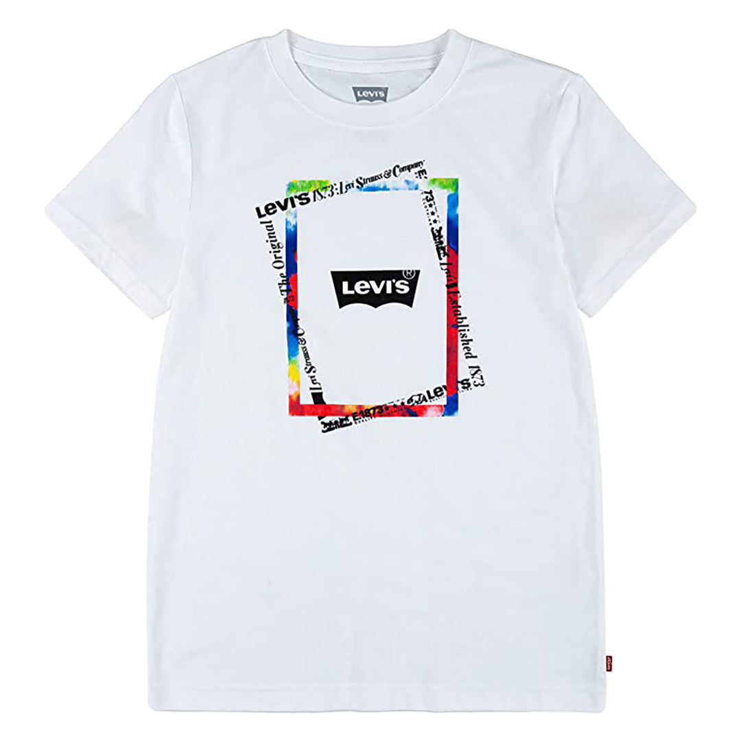 LEVI'S KIDS-BOYS GRAPHIC PRINT T-SHIRT WHITE