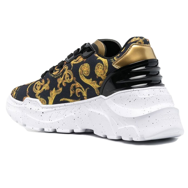 Versace Jeans Couture Regalia Baroque Trainers Navy and Gold