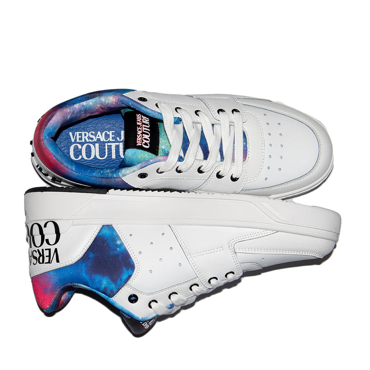 VERSACE JEANS COUTURE GALAXY PRINT TRAINERS WHITE