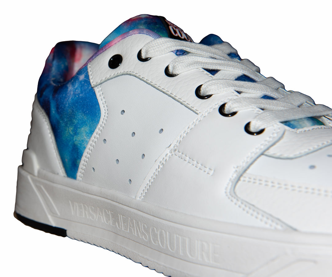 VERSACE JEANS COUTURE GALAXY PRINT TRAINERS WHITE