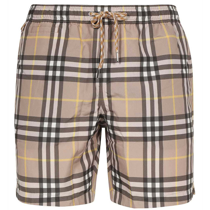 Burberry checked swim shorts brown