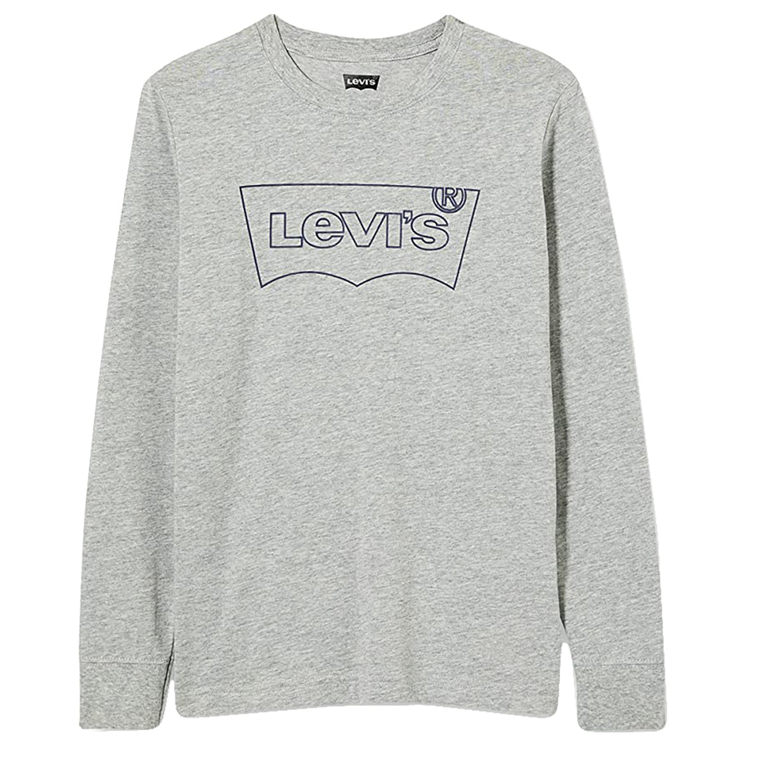 LEVI'S KIDS-BOYS BATWING LONG SLEEVE T-SHIRT GREY
