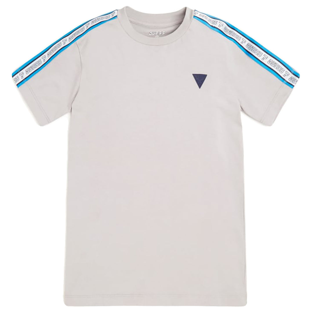 GUESS KIDS-BOYS TAPE LOGO PRINT T-SHIRT GREY