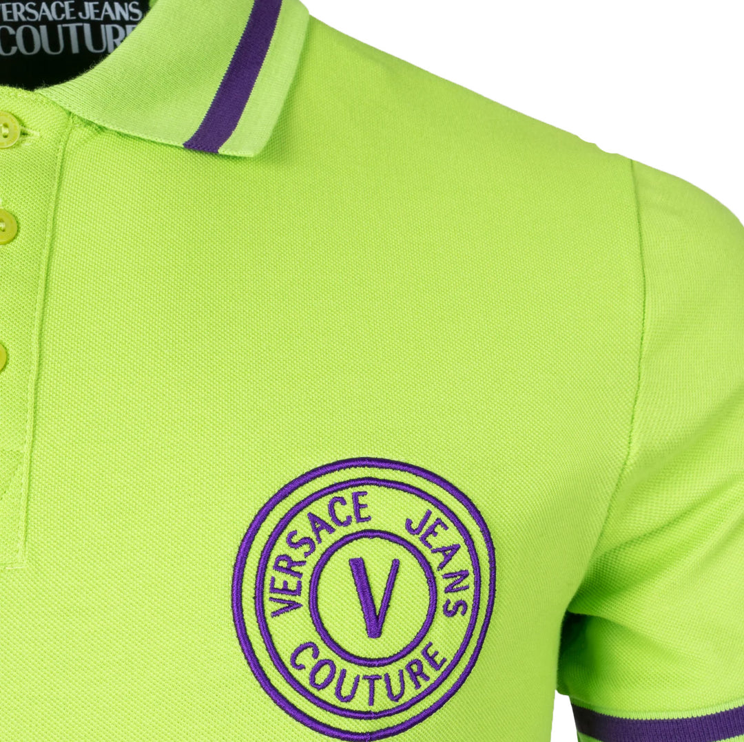 Versace Jeans Couture V Emblem Polo T-Shirt Green