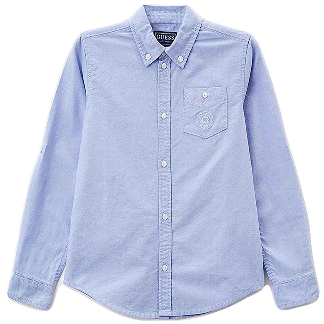GUESS KIDS-BOYS LONG SLEEVE SHIRT BLUE