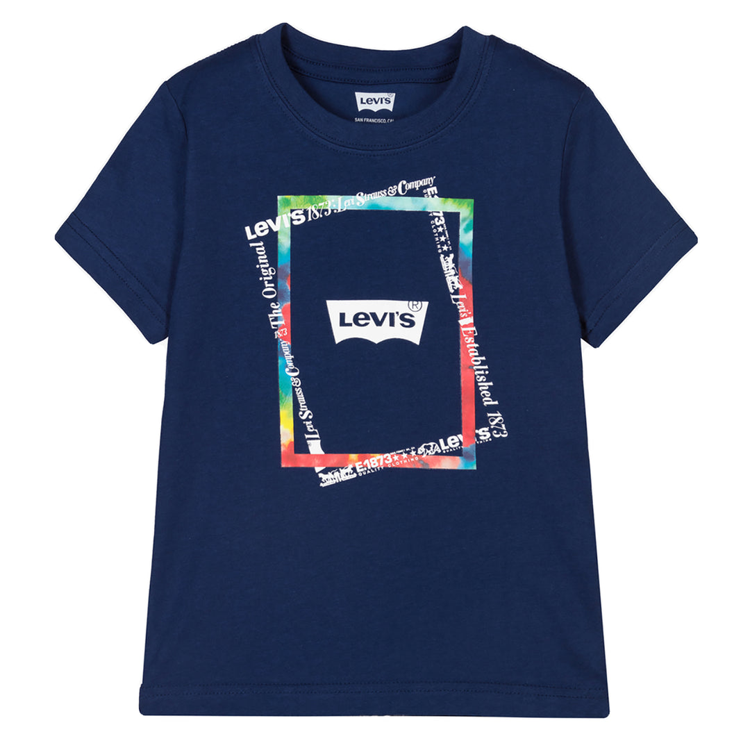 LEVI'S KIDS-BOYS GRAPHIC PRINT T-SHIRT NAVY